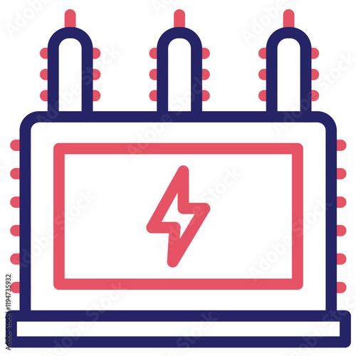 Transformer vector icon illustration of School iconset.