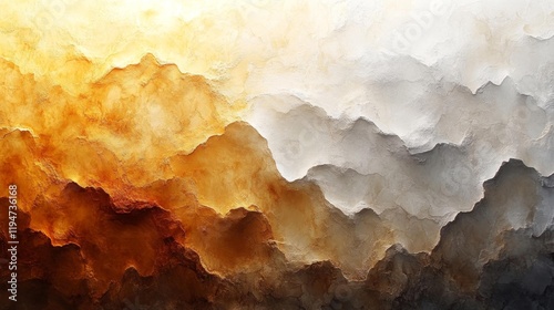 Abstract Golden and Cream Gradient Texture. Generative AI photo