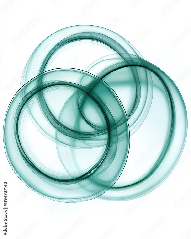 Abstract design featuring overlapping translucent circles in teal shades, creating a modern artistic composition. Abstract design featuring overlapping translucent circles in teal shades, creating a modern artistic composition.