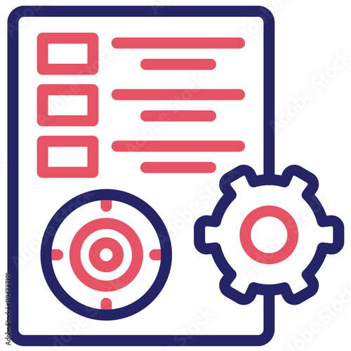 Goals Management vector icon illustration of Human Resource iconset.