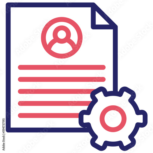 Documents Management vector icon illustration of Human Resource iconset.