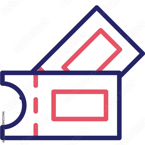Tickets vector icon illustration of Soccer iconset.