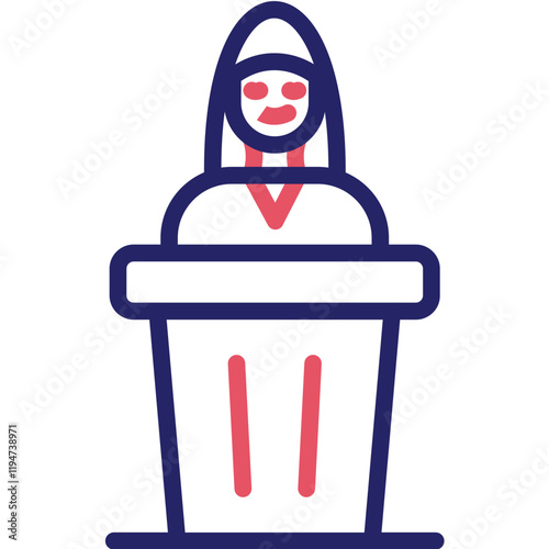 Pulpit vector icon illustration of Funeral iconset.