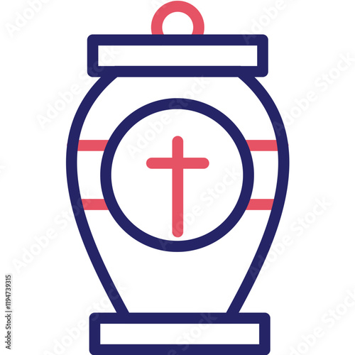 Ashes vector icon illustration of Funeral iconset.