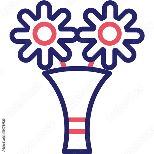 Flower Bouquet vector icon illustration of Party and Celebration iconset.