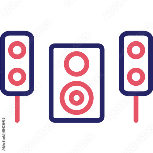 Sound System vector icon illustration of Party and Celebration iconset.