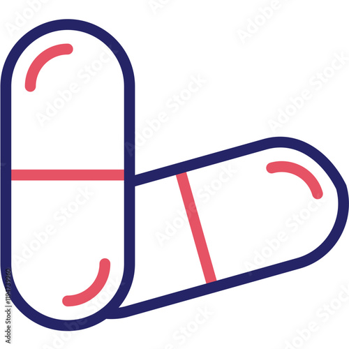 Capsule vector icon illustration of Pharmacy iconset.