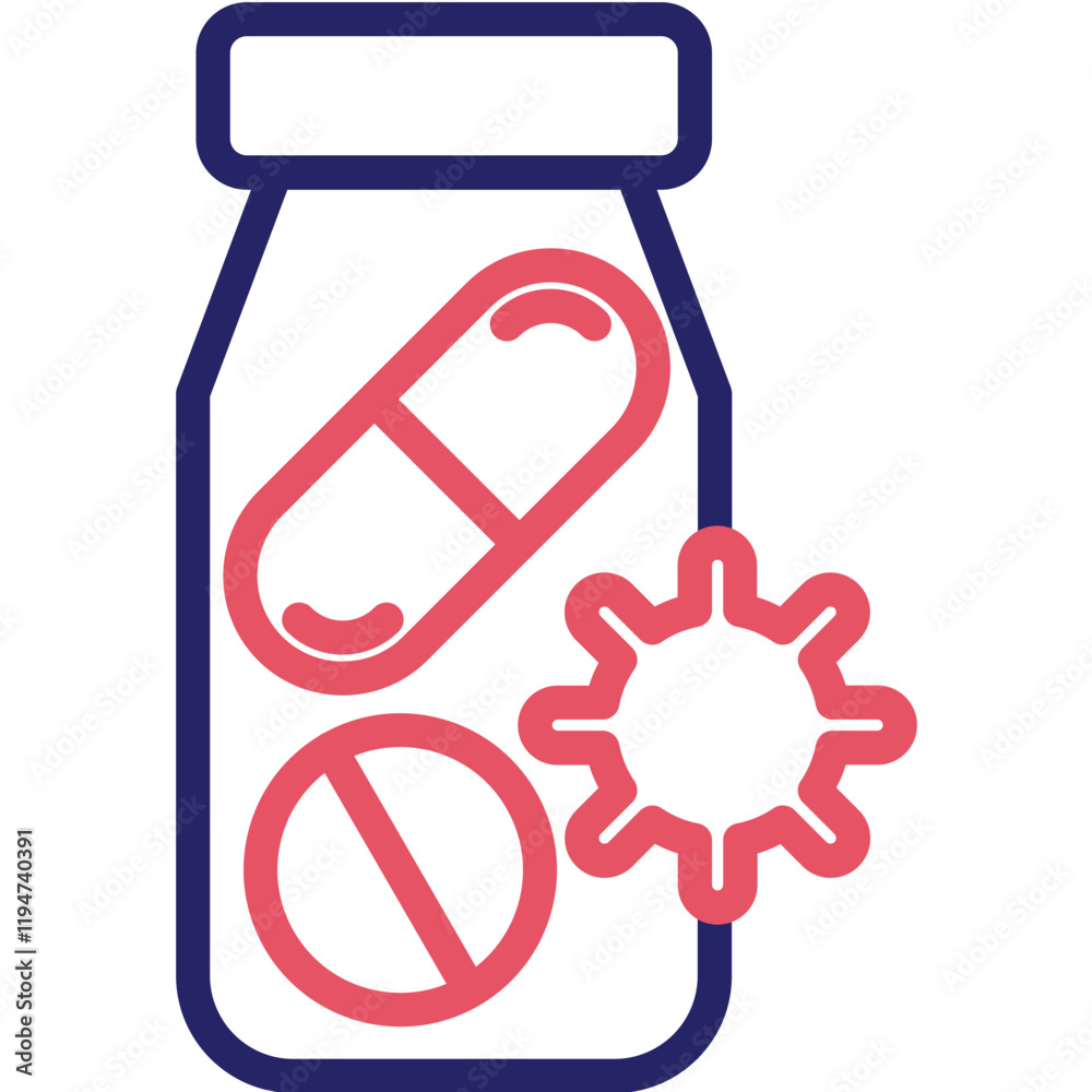 Antibiotic vector icon illustration of Pharmacy iconset. Antibiotic vector icon illustration of Pharmacy iconset.