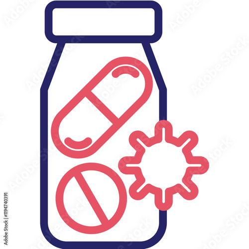 Antibiotic vector icon illustration of Pharmacy iconset.