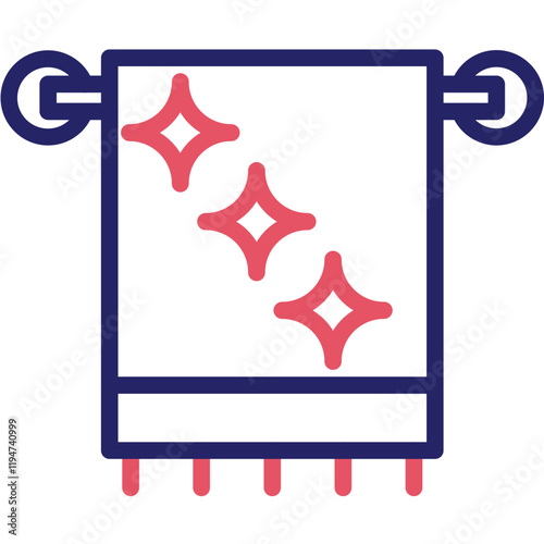 Bath Towel vector icon illustration of Pilates iconset.