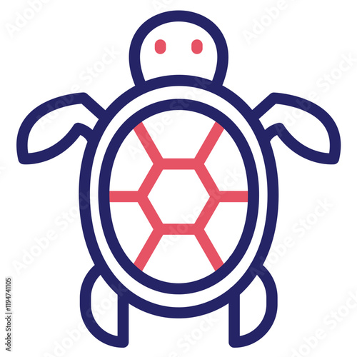 Turtle vector icon illustration of Coastline iconset.