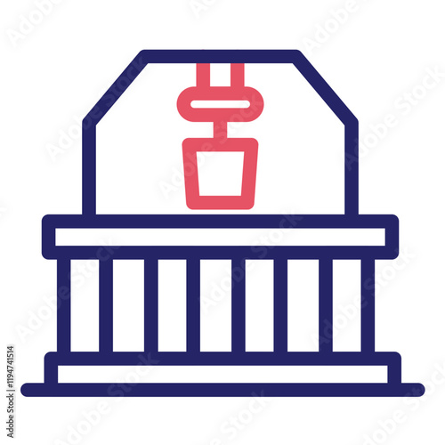 Zamzam Well vector icon illustration of Hajj Pilgrimage iconset.