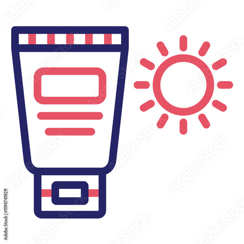 Sunscreen vector icon illustration of Hajj Pilgrimage iconset.