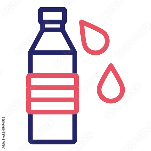 Water Bottle vector icon illustration of Hajj Pilgrimage iconset.