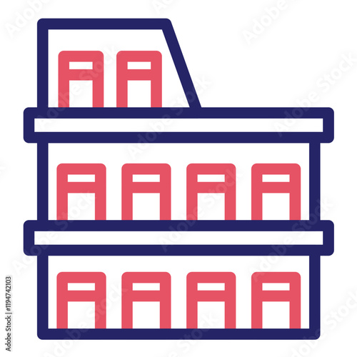 Colosseum vector icon illustration of Italy iconset.