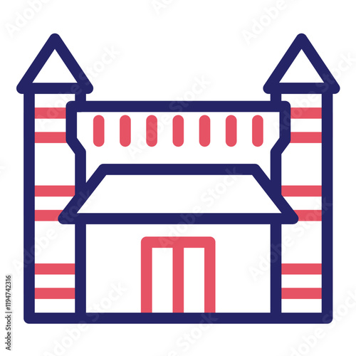 Sistine Chapel vector icon illustration of Italy iconset.