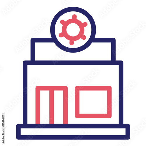 Isolation Chamber vector icon illustration of Infectious Diseases iconset.