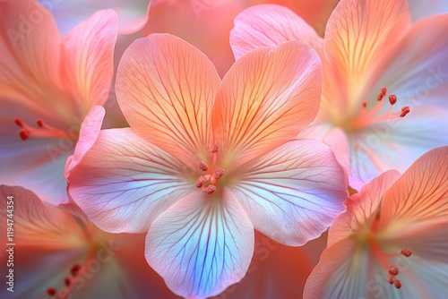 A serene image showcasing pastel-hued flowers with delicate, overlapping petals, creating a sense of calm and tranquility, perfect for floral-themed decor.