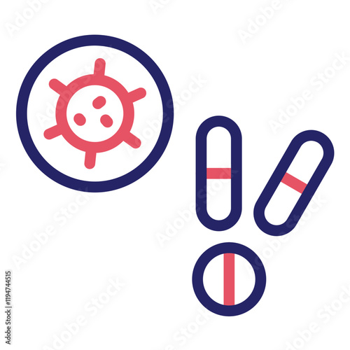 Antiviral Medication vector icon illustration of Infectious Diseases iconset.