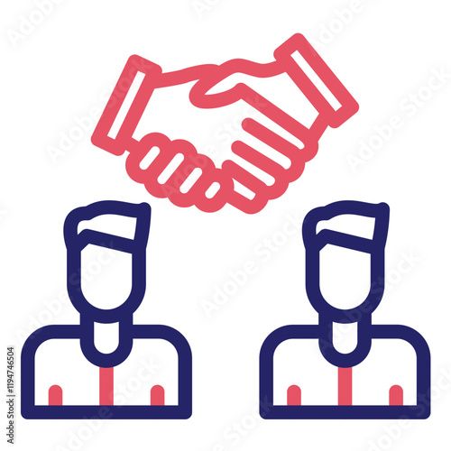 Handshake vector icon illustration of Friendship iconset.