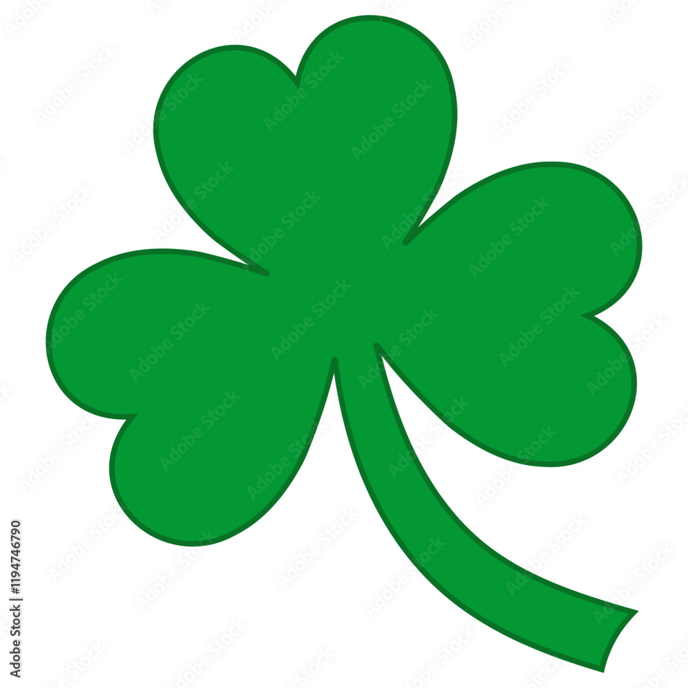 Green Three Leaf Clover St Patricks Day Symbol Green Three Leaf Clover St Patricks Day Symbol