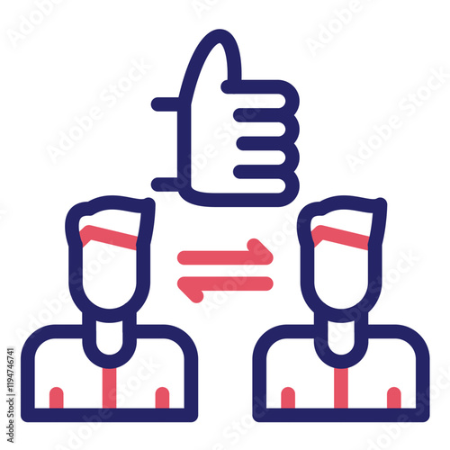Encouragement vector icon illustration of Friendship iconset.