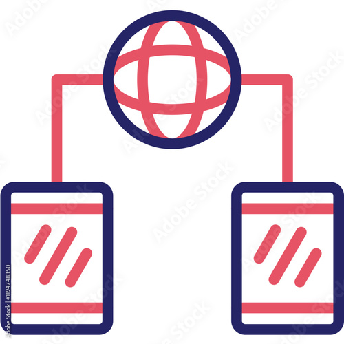 Network Compatibility vector icon illustration of Networking iconset.