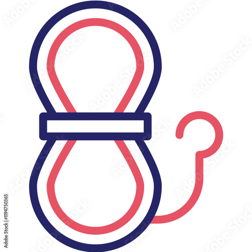 Rappelling Gear vector icon illustration of Outdoor Fun iconset.