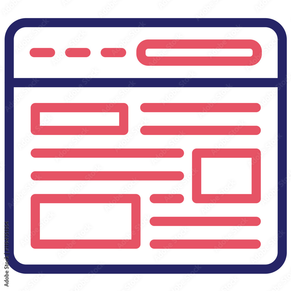 Website Template vector icon illustration of No Code iconset. Website Template vector icon illustration of No Code iconset.