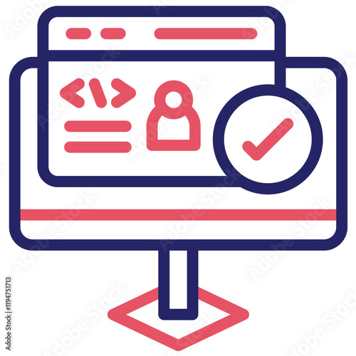 Limited Usability vector icon illustration of No Code iconset.