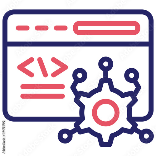 Framework vector icon illustration of No Code iconset.