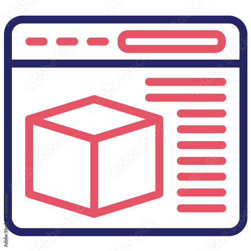 Black Box vector icon illustration of No Code iconset.