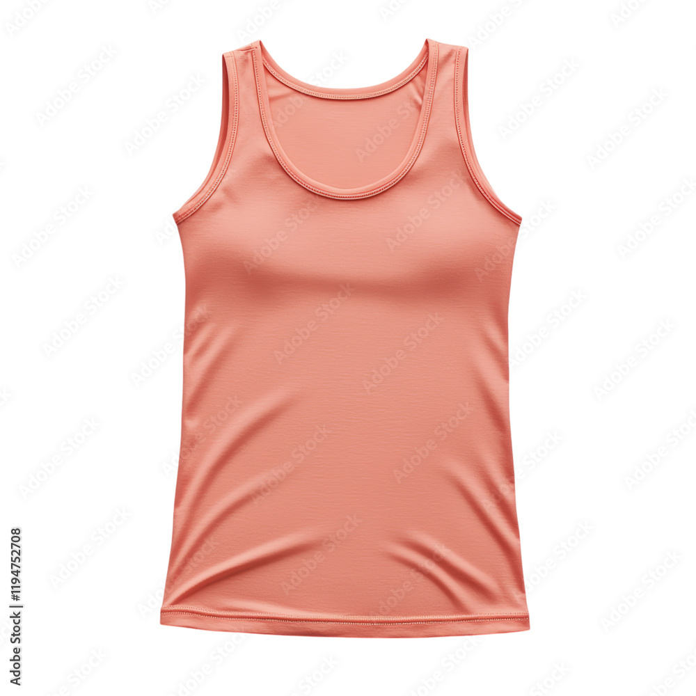 Soft Coral Tank Top for Comfortable Wear Isolated on transparent background Soft Coral Tank Top for Comfortable Wear Isolated on transparent background