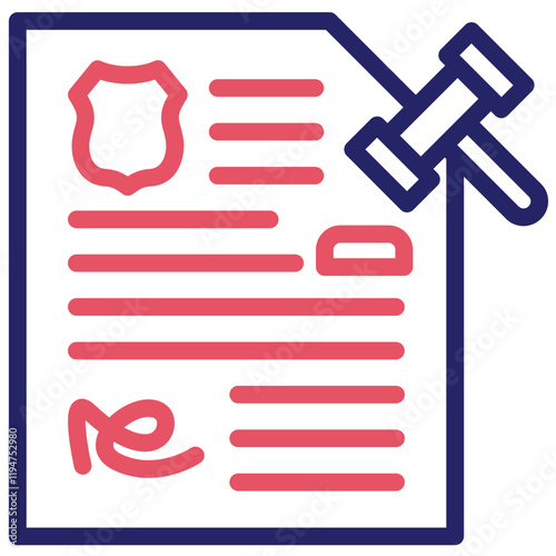 Jurisdiction vector icon illustration of Law & Legislation iconset.