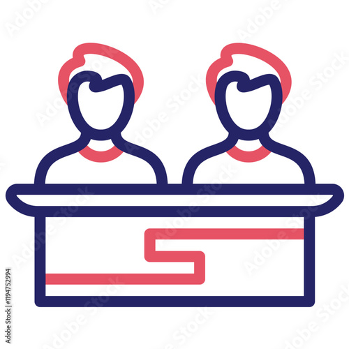 Juror Male vector icon illustration of Law & Legislation iconset.