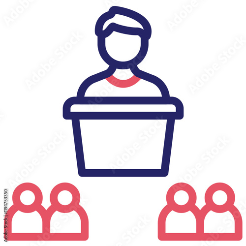 Congress vector icon illustration of Law & Legislation iconset.