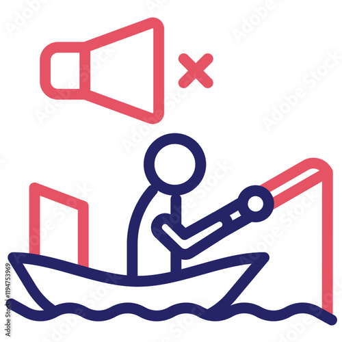 Quiet vector icon illustration of Fishing iconset.