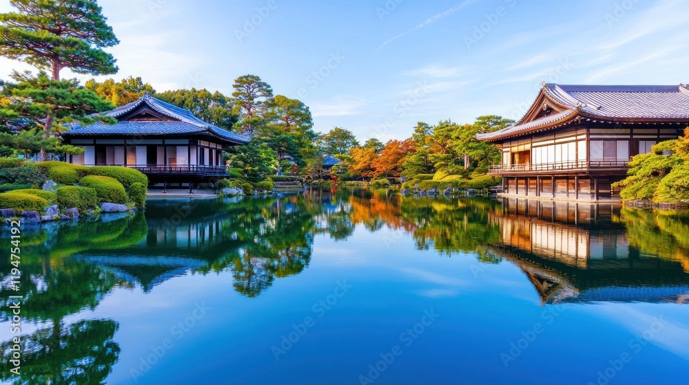 Serene Japanese Garden Pond Serene Japanese Garden Pond