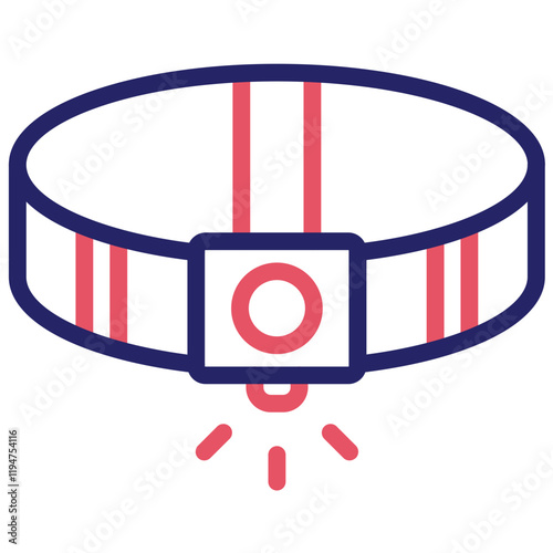 Head Lamp vector icon illustration of Fishing iconset.