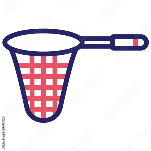 Hand Net vector icon illustration of Fishing iconset.