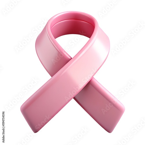 pink ribbon isolated on white