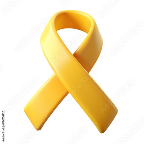 gold ribbon isolated on white background