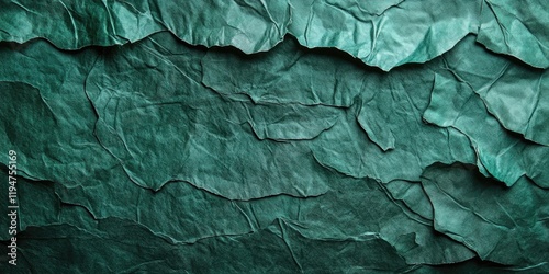 Wallpaper Mural Detailed close-up of Dartmouth green fiber paper showcasing rich texture and crumpled layers in varying shades of deep green and teal tones. Torontodigital.ca