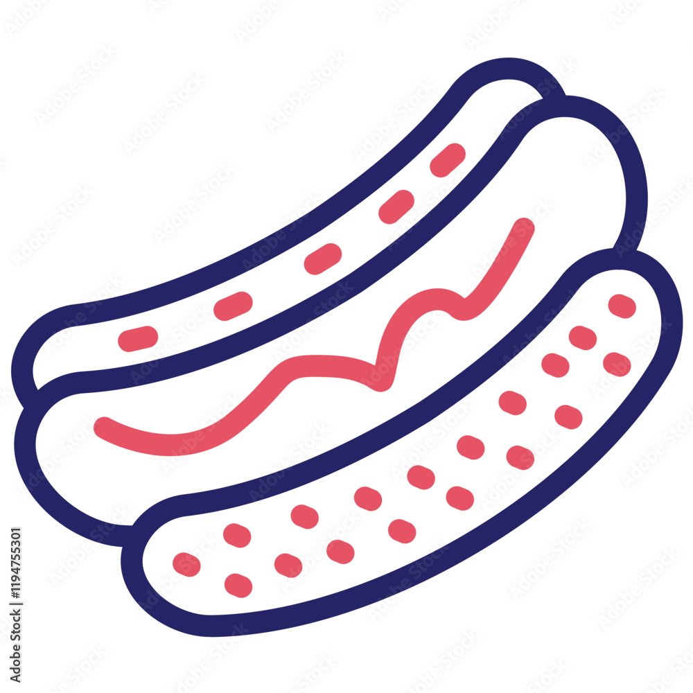 Hot Dog vector icon illustration of Street Food iconset. Hot Dog vector icon illustration of Street Food iconset.