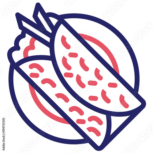 Gyro vector icon illustration of Street Food iconset.