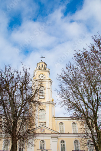 Vitebsk, Belarus - January 3, 2025 : View of the historic city hall building, now home to the Museum of Local History. photo