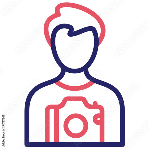 Photographer vector icon illustration of Gig Economy iconset.
