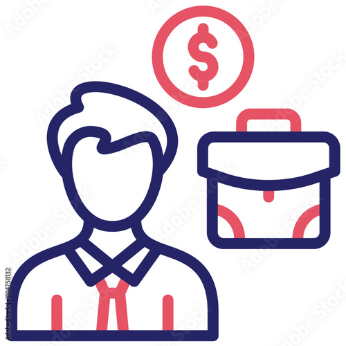 Entrepreneurship vector icon illustration of Gig Economy iconset.