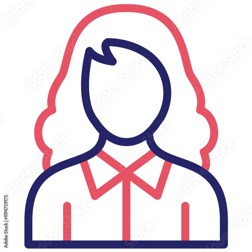 Girl vector icon illustration of Generation Gap iconset.