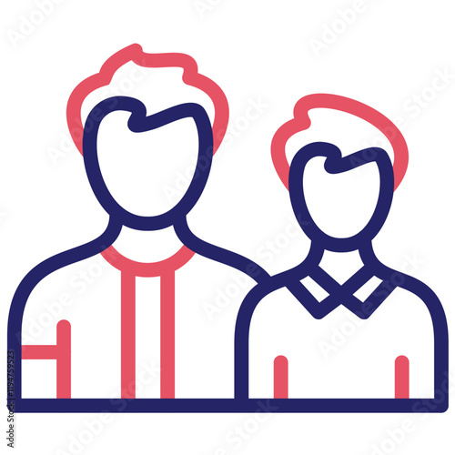 Difference vector icon illustration of Generation Gap iconset.